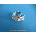 een vintage Hollands zilveren kristal dames ring 