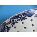 a Chinese blue and white porcelain strainer