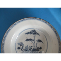 a Chinese blue and white porcelain deep dish