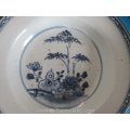 a Chinese blue and white porcelain deep dish