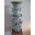 a large Chinese famille rose porcelain vase