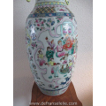 a large Chinese famille rose porcelain vase