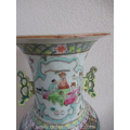 a large Chinese famille rose porcelain vase