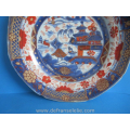 a pair of 18th century Chinese imari porcelain plates