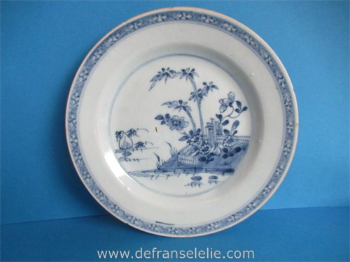 a Chinese blue and white porcelain dish